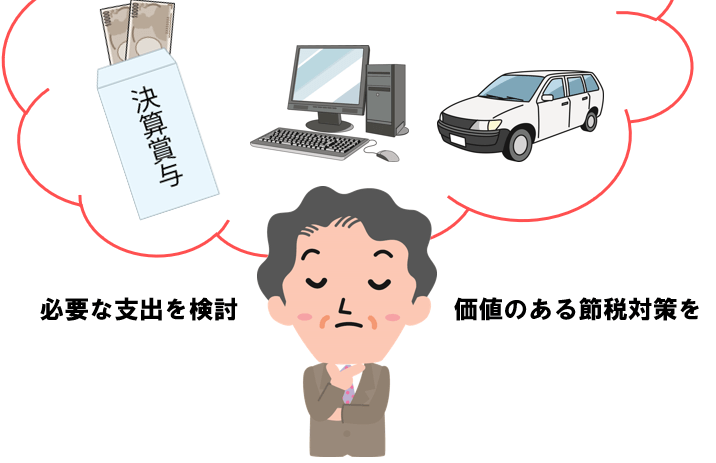 決算期の節税に悩む企業オーナー